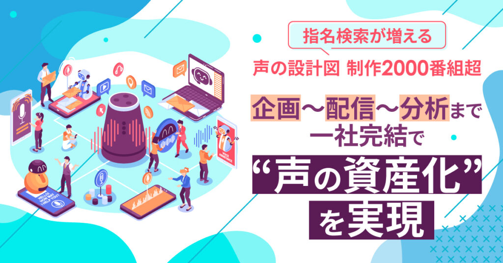 指名検索が増える、声の設計図　制作2000番組超。企画〜配信〜分析まで一社完結で、“声の資産化”を実現