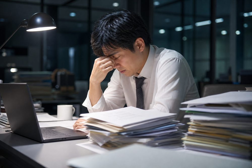 過重労働によるメンタル不調のイメージ