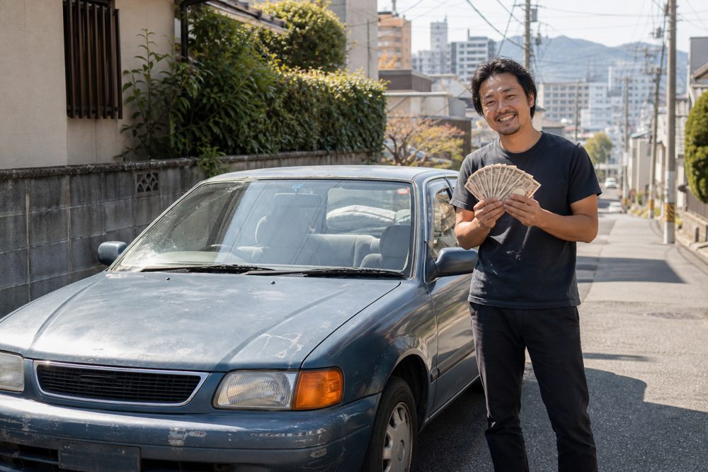 福岡で廃車を現金化して喜ぶ車のオーナー
