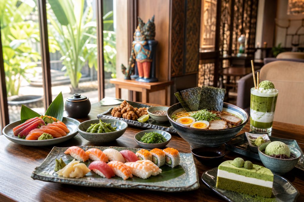 カンボジアの日本食レストランで提供される本格的なラーメン・寿司・抹茶スイーツ