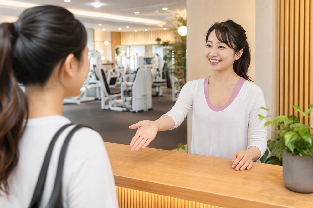 女性専用ジムの丁寧な接客・会員フォローのイメージ