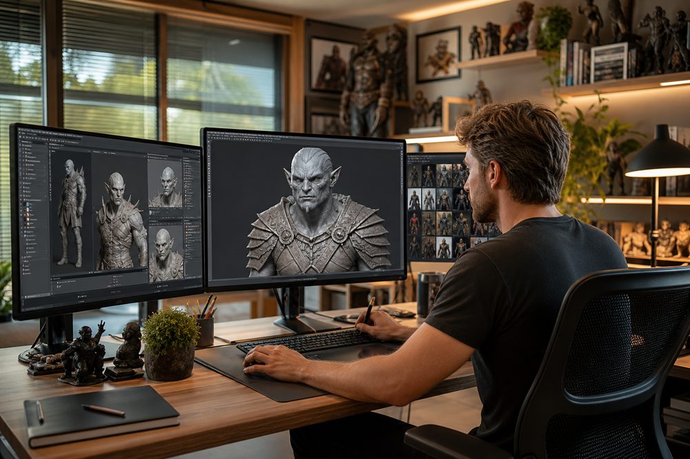3Dフィギュア制作とファンクラブ運営を同時に行うクリエイターのスタジオ