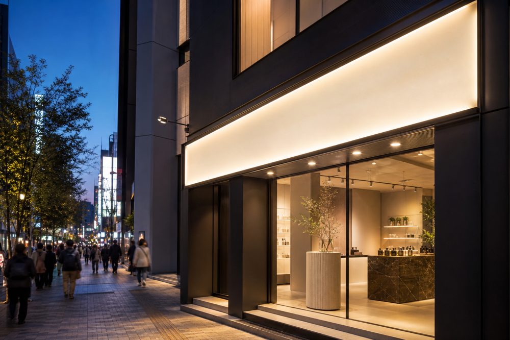 東京の繁華街に設置されたプロフェッショナルな電飾看板