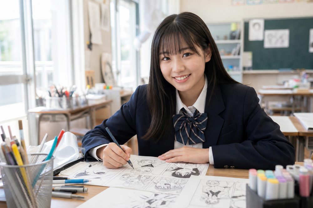 愛知県で声優・マンガを学ぶ高校生のイメージ