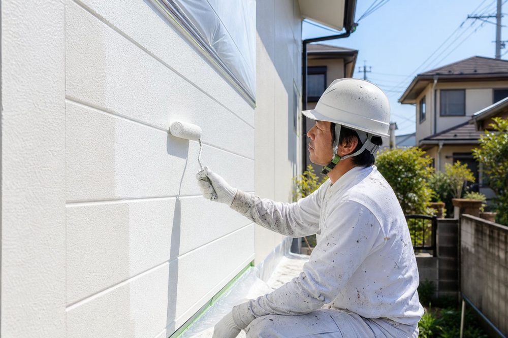 松戸市の住宅外壁塗装施工イメージ