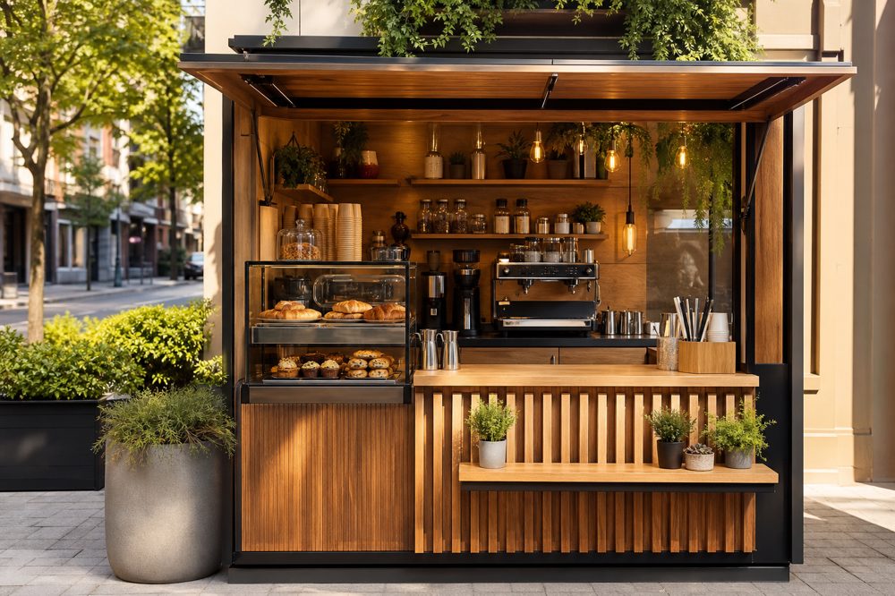 テイクアウト型カフェフランチャイズの店舗イメージ