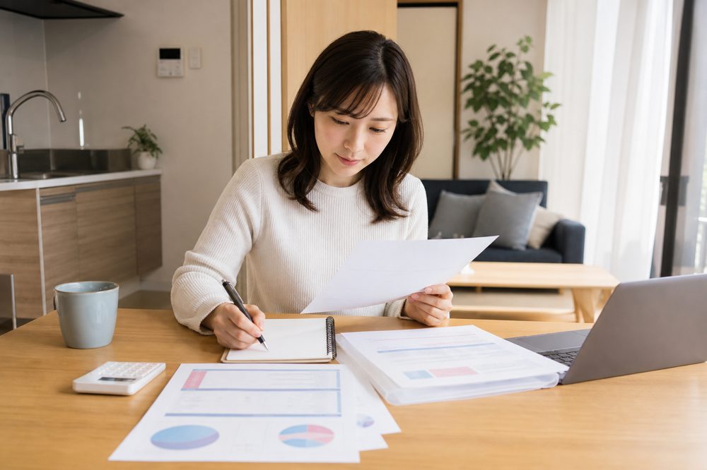 FP相談の準備をする女性のイメージ