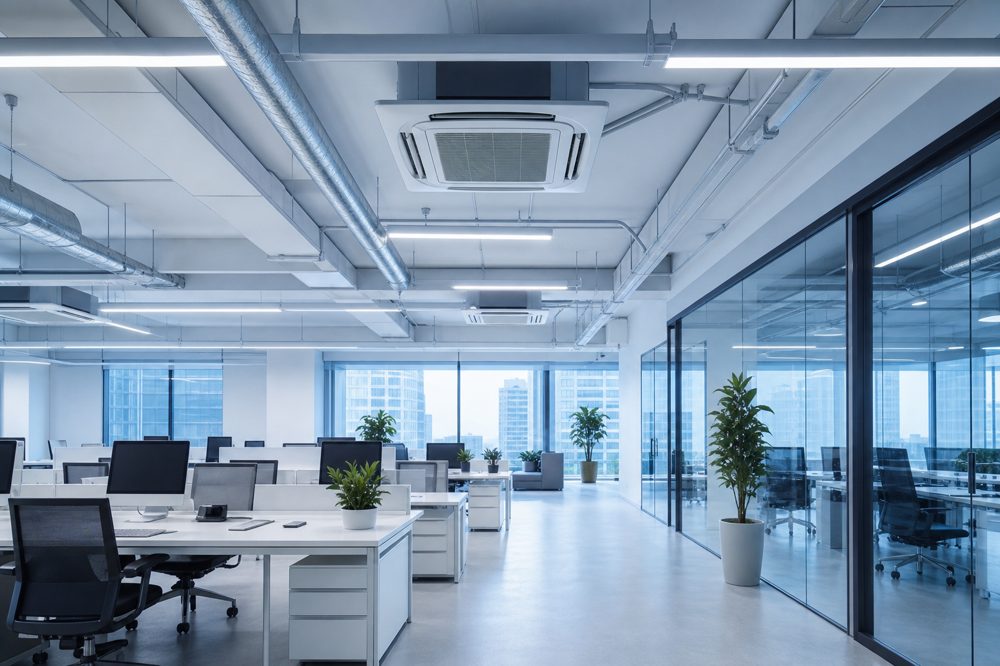 企業オフィスのエアコン電気代削減イメージ