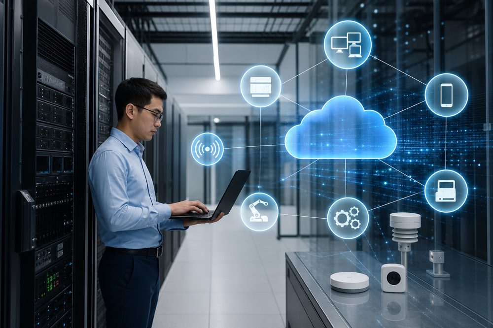 基幹システムとAPI連携のイメージ：レガシーサーバーとクラウド・IoTをつなぐエンジニア