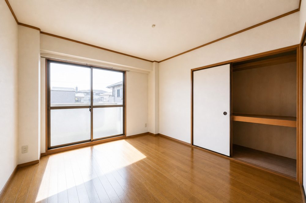 遺品整理完了後のきれいに片付いた日本の部屋